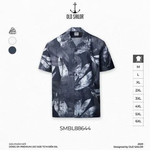  Áo Sơ Mi Nam Cuban Old Sailor - SMBL 88644 - Big Size Upto 6XL 