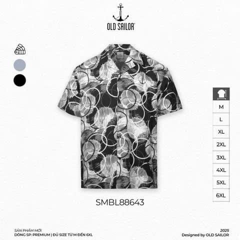  Áo Sơ Mi Nam Cuban Old Sailor - SMBL88643 - Big Size Upto 6XL - 2025 - 88643 
