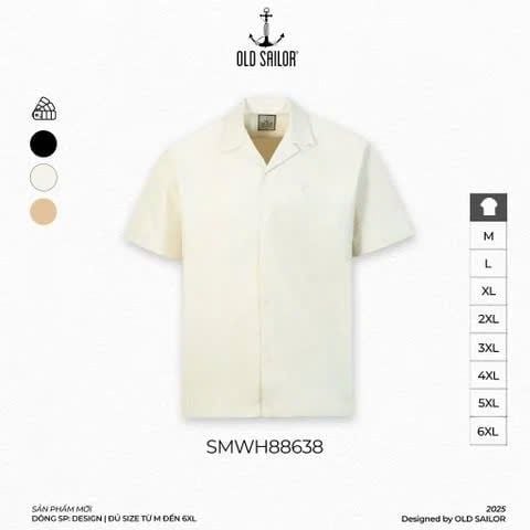  Áo Sơ Mi Nam Cuban Old Sailor - SMWH 88638 - Big Size Upto 6XL 