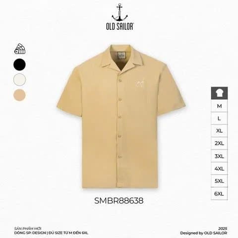  Áo Sơ Mi Nam Cuban Old Sailor - SMBR 88638 - Big Size Upto 6XL 