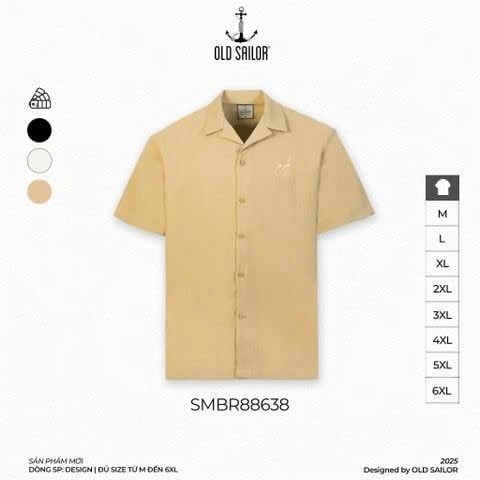 Áo Sơ Mi Nam Cuban Old Sailor - 88638 - Big Size Upto 6XL - 88638 