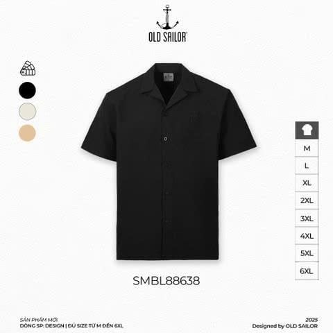  Áo Sơ Mi Nam Cuban Old Sailor - 88638 - Big Size Upto 6XL - 88638 
