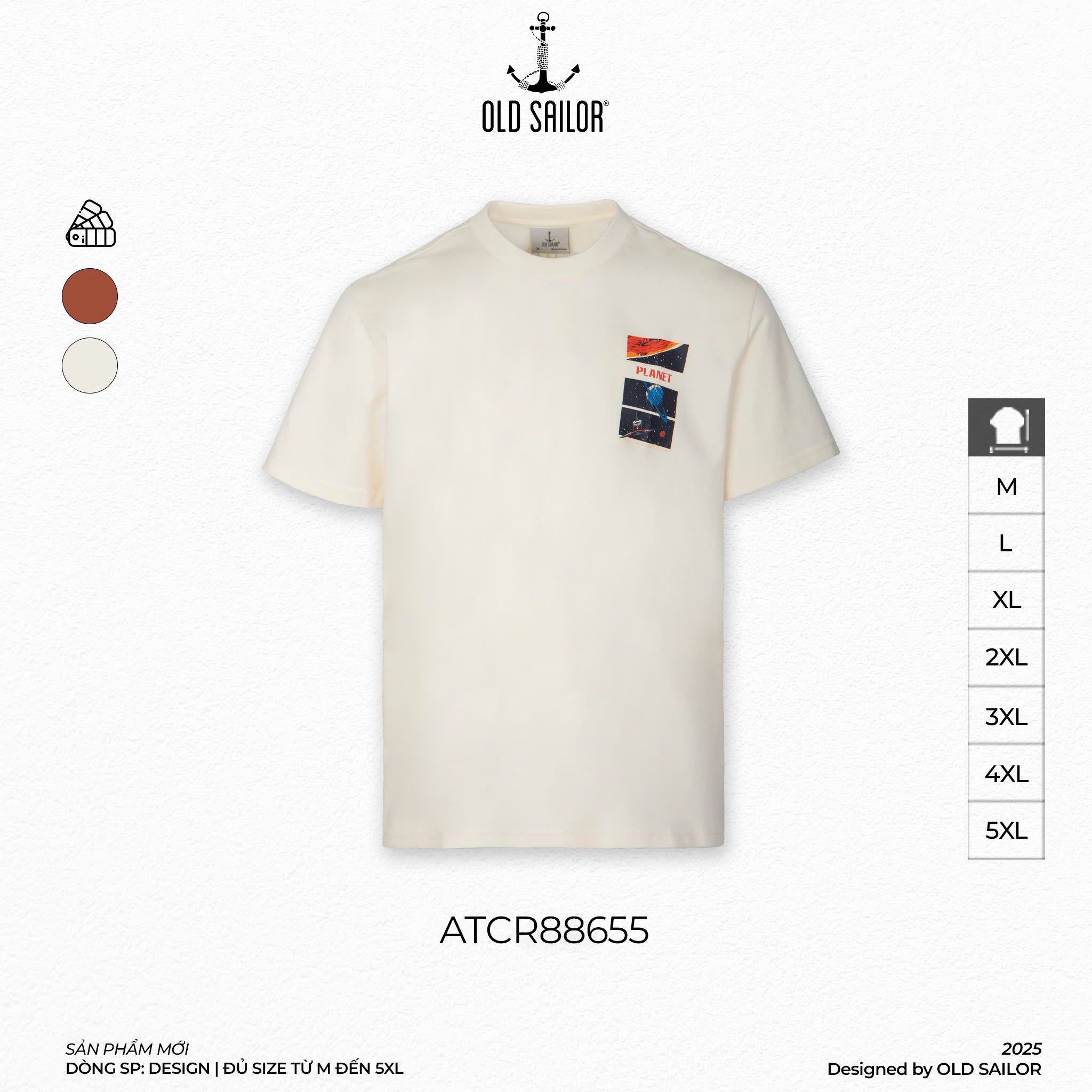  Áo Thun Nam Planet Mars Old Sailor - ATCR 88655 - Big size upto 5XL 