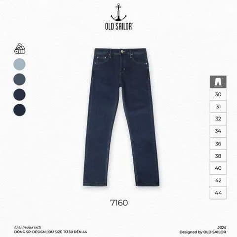  Quần Jean Nam Form Slim-fit Old Sailor - 7160 - Big size upto 44 