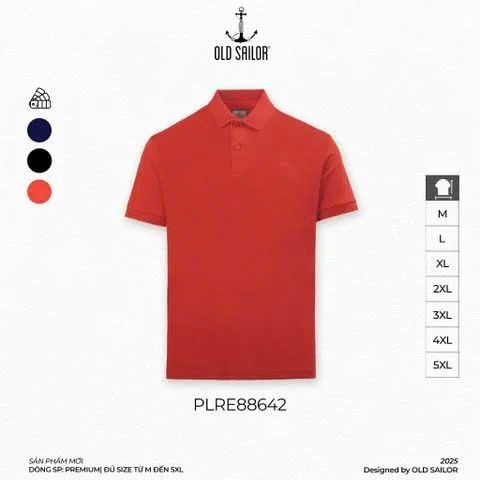  Áo Polo Nam Vải Coffee Old Sailor - PLRE88642 - Big Size Upto 5XL  - 2025 - 88642 