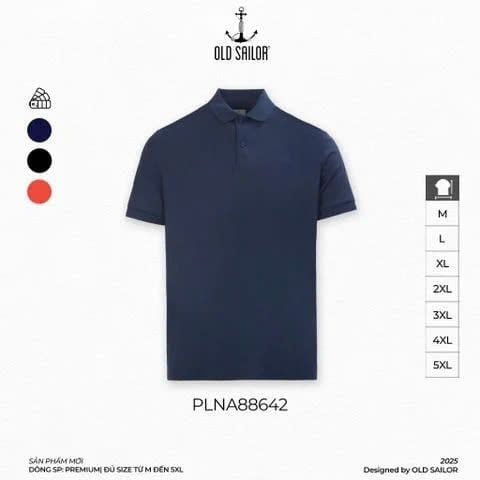  Áo Polo Nam Vải Coffee Old Sailor - PLNA88642 - Big Size Upto 5XL 