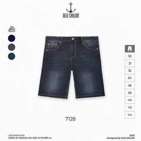  Quần Short Nam Form Loose Old Sailor - 7128 - Big size upto 44 - 2025 