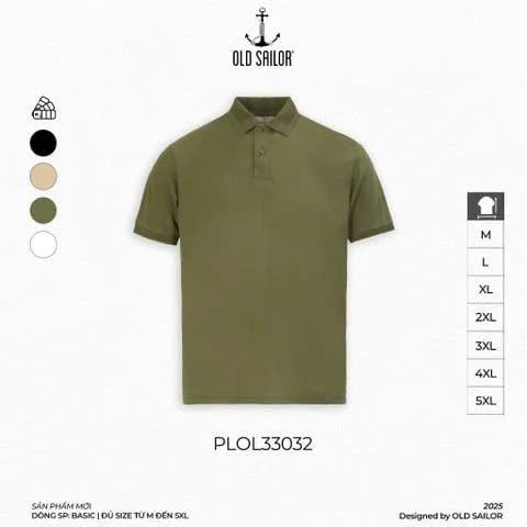  Áo Polo Nam Basic Old Sailor - 33032 - Big Size Upto 5XL 