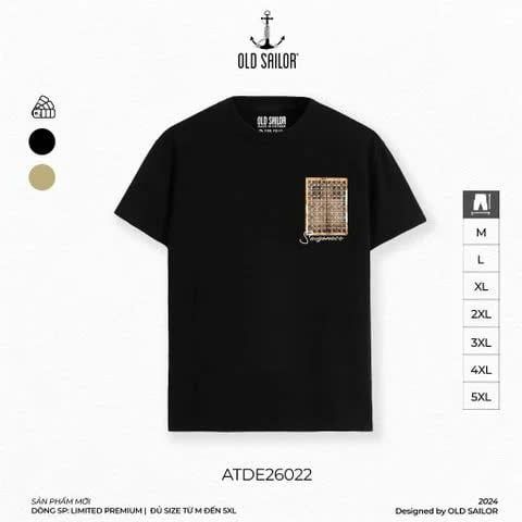  Áo Thun Nam Họa Tiết Retro Door Old Sailor - ATDE26022 - Big Size Upto 5XL 