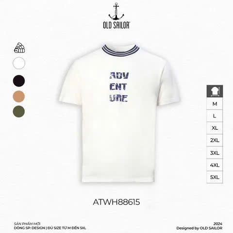  Áo Thun Nam Adventure Retro Old Sailor - ATWH88615 - Big Size Upto 5XL - 2025 