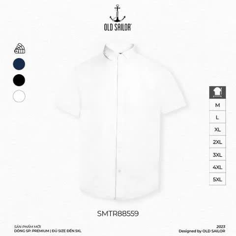  Áo Sơ Mi Nam Vải Nano Old Sailor - SMTR88559 - Big Size Upto 5XL 