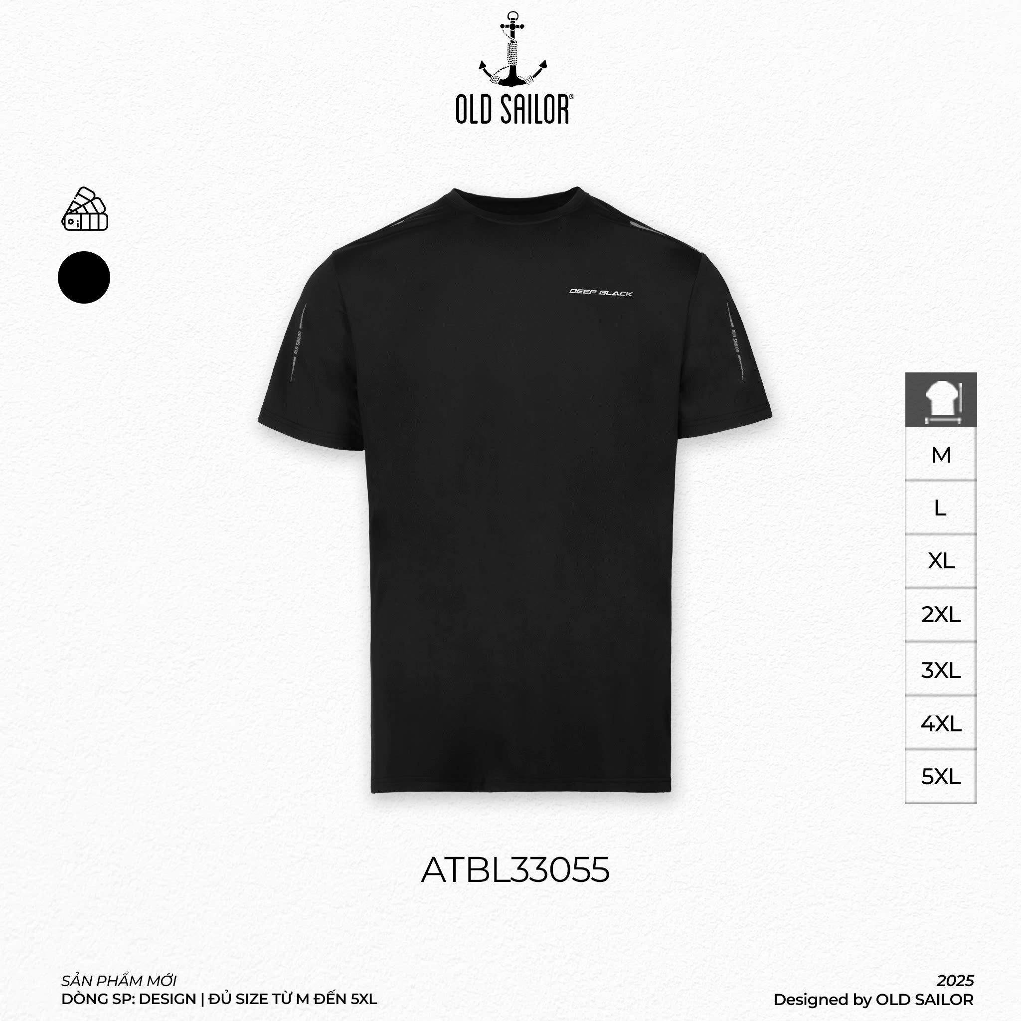  Sporty Deep Black Tee - 33055 