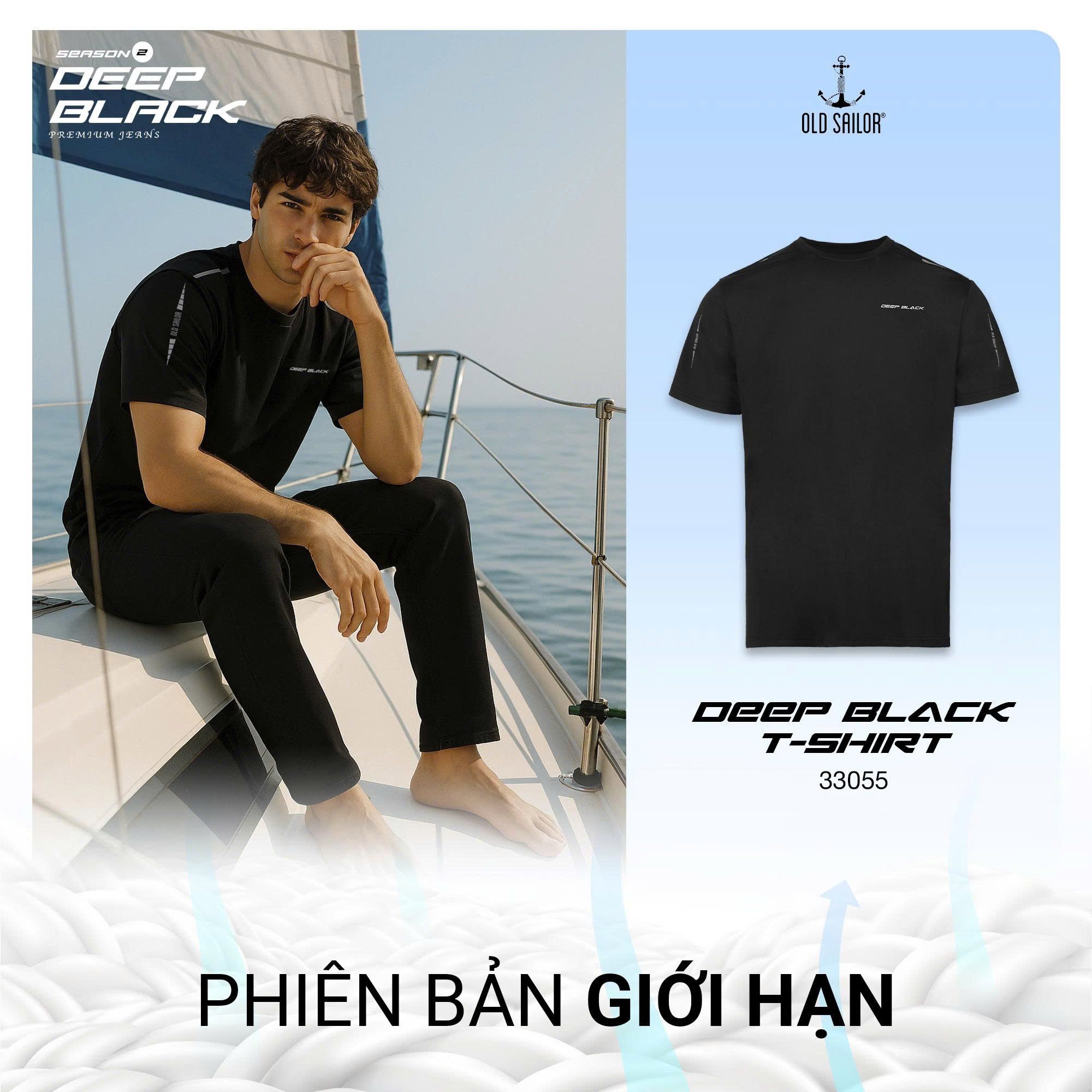  Sporty Deep Black Tee - 33055 