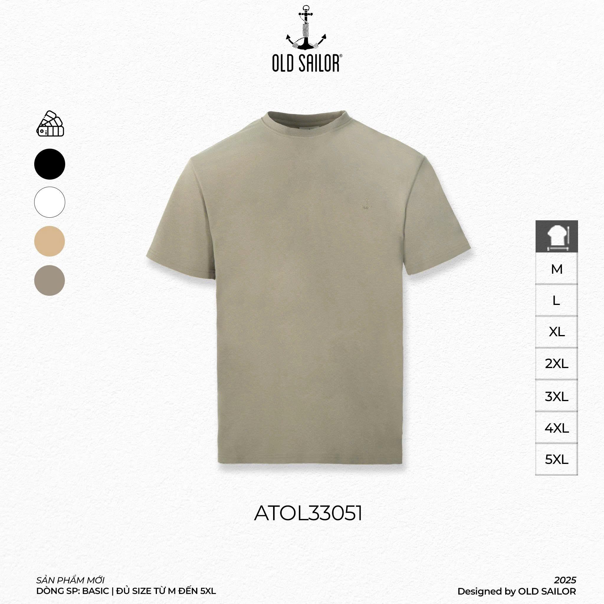  Áo Thun Nam Osl Taggy Tee - ATOL 33051 - Big size upto 5XL 