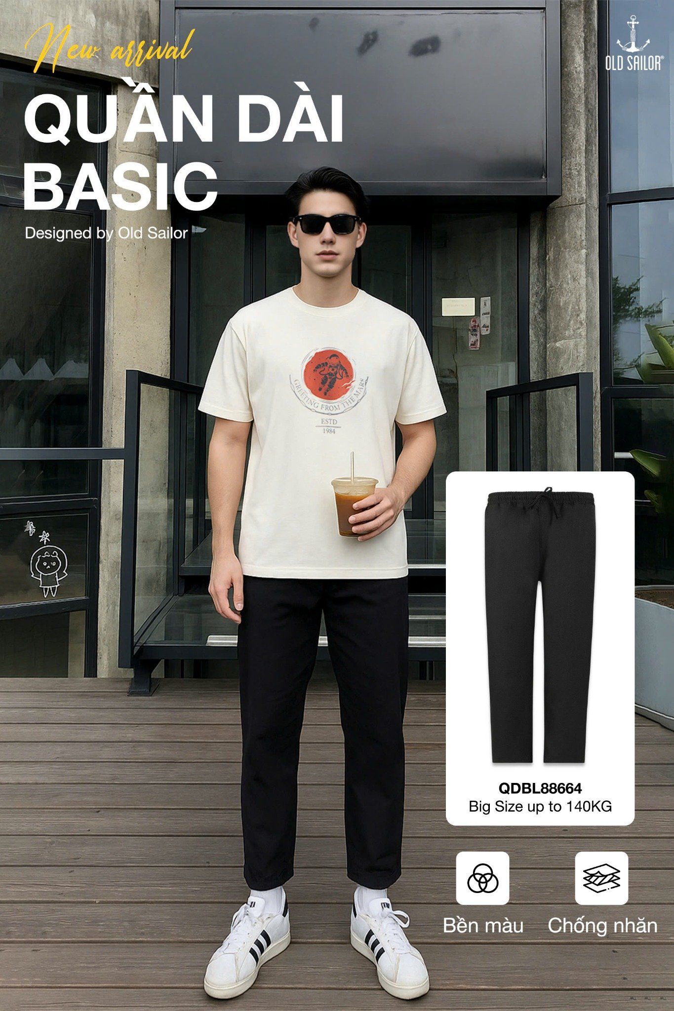  Quần dài Osl Basic Linen Pants - QDBL88664 - Bigsize upto 5XL 