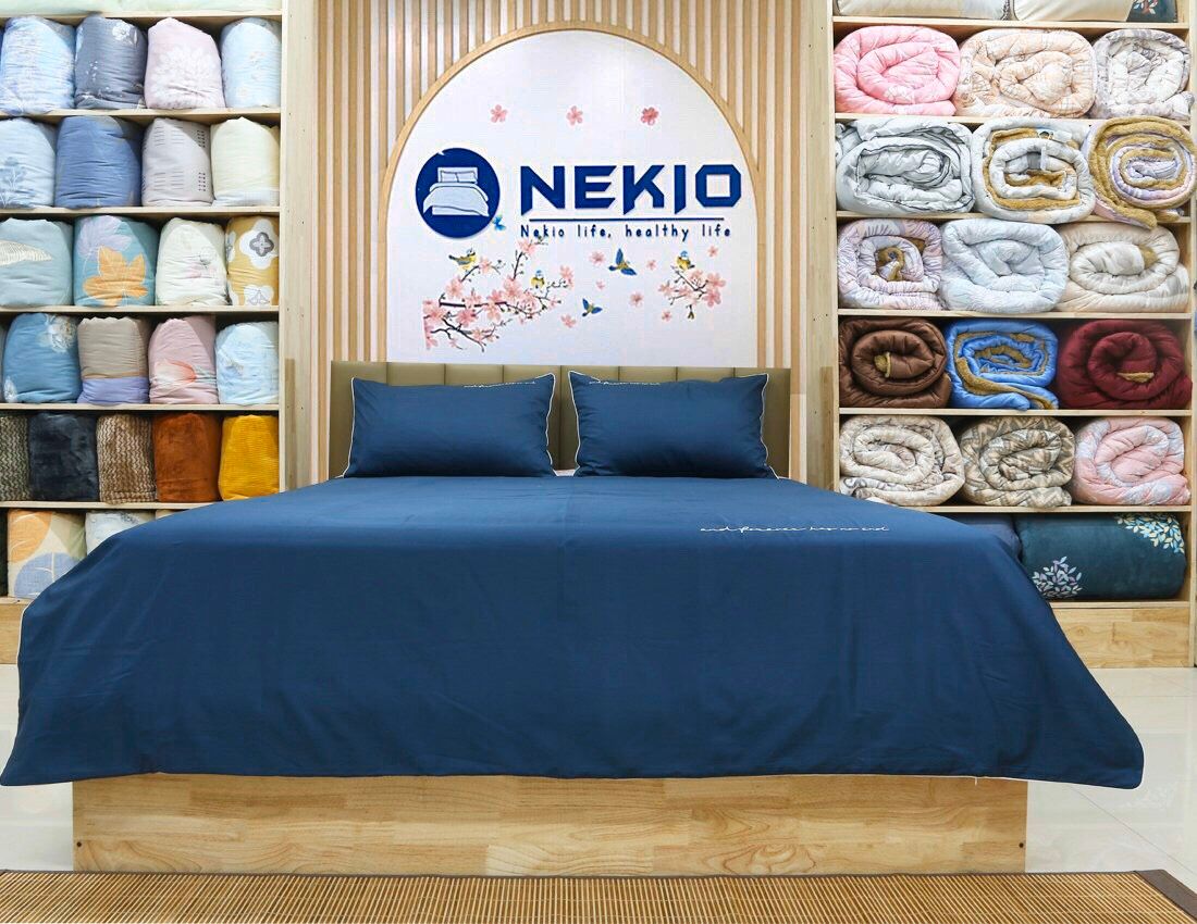  Bộ Chăn Ga Cotton USA Nekio Tím Than 