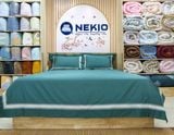  Bộ Chăn Ga Cotton USA Nekio Xanh Đậm 