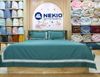 Bộ Chăn Ga Cotton USA Nekio Xanh Đậm