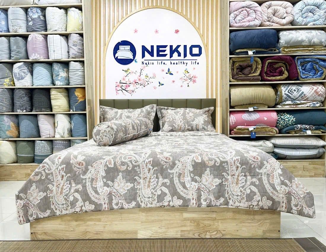  Bộ chăn ga Modal Họa Tiết Nâu 