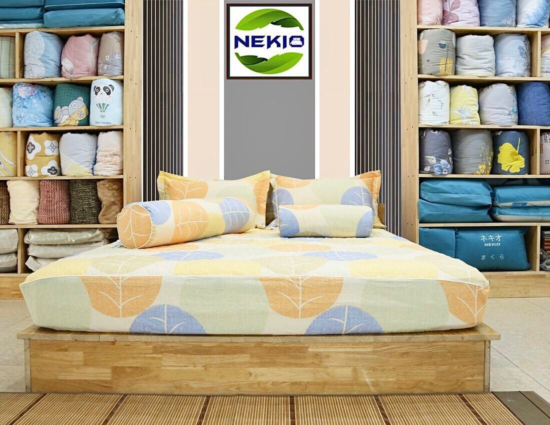  Bộ Chăn Ga Cotton Lá Musa 