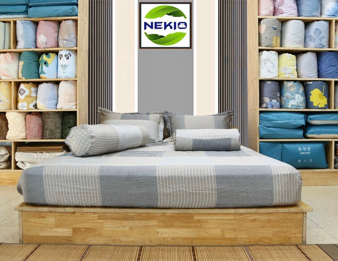  Bộ chăn ga lụa Tencel Caro Xám 