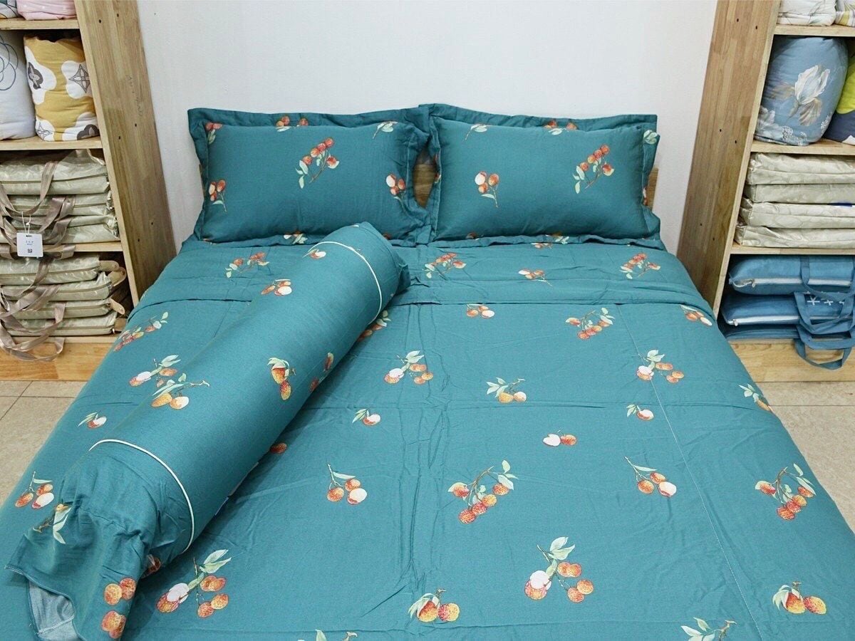  Bộ chăn ga Modal Chùm Vải 