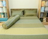  Bộ chăn ga Cotton Kẻ Xanh 