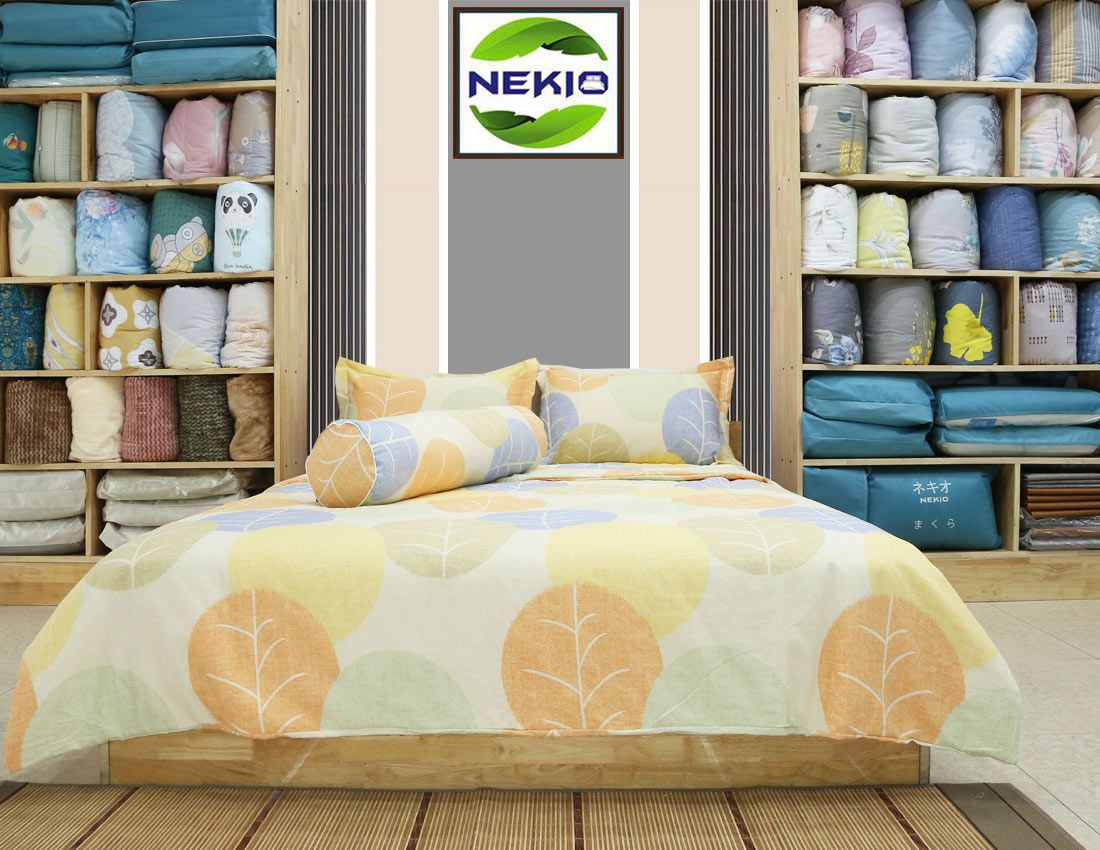  Bộ Chăn Ga Cotton Lá Musa 