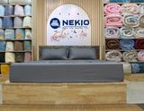  Bộ Chăn Ga Cotton USA Nekio Xám Họa Tiết 