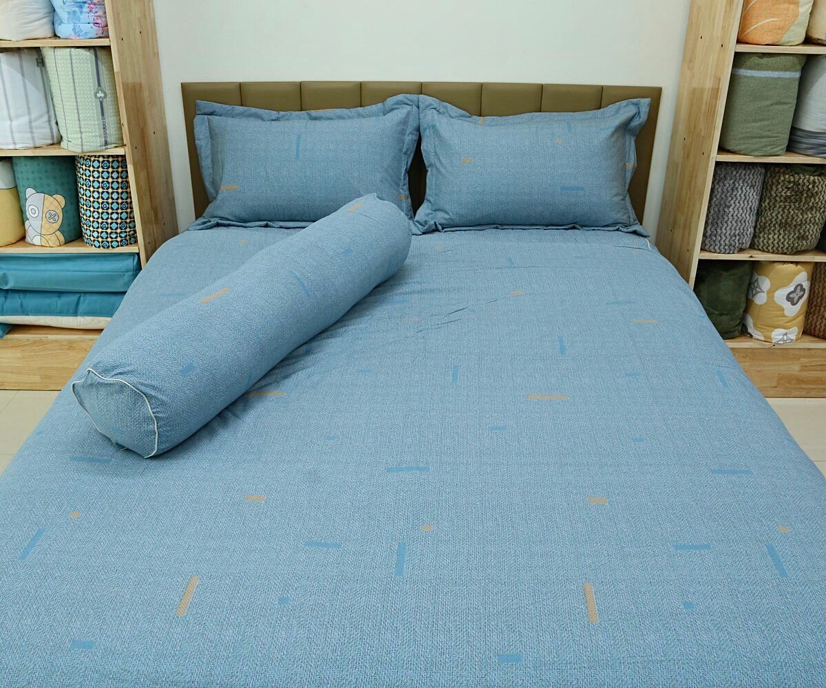 Bộ chăn ga Cotton Xanh Phương Đông 