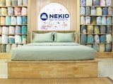  Bộ Chăn Ga Cotton USA Nekio Xanh Đá 