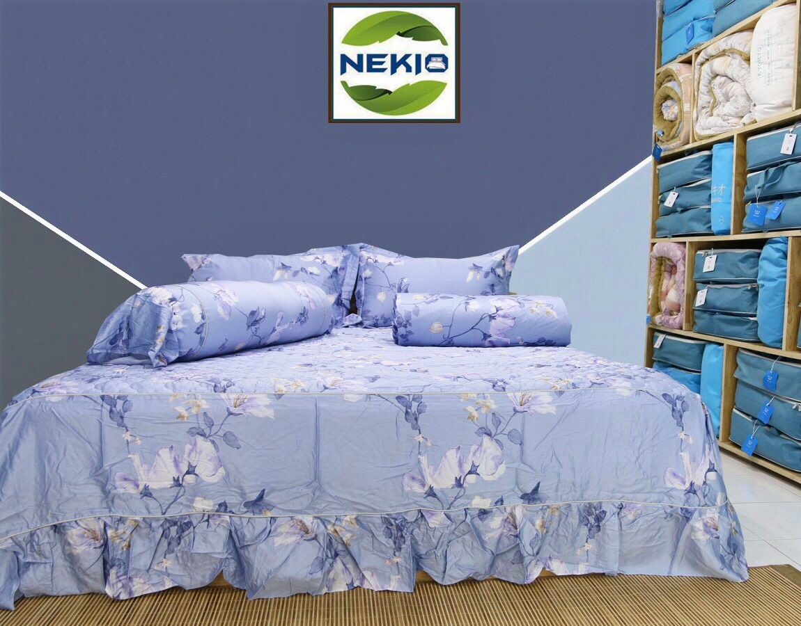  Bộ chăn ga lụa Protencel Hoa Dây 