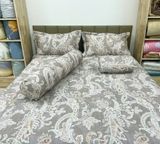  Bộ chăn ga Modal Họa Tiết Nâu 