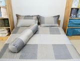  Bộ chăn ga lụa Tencel Caro Xám 