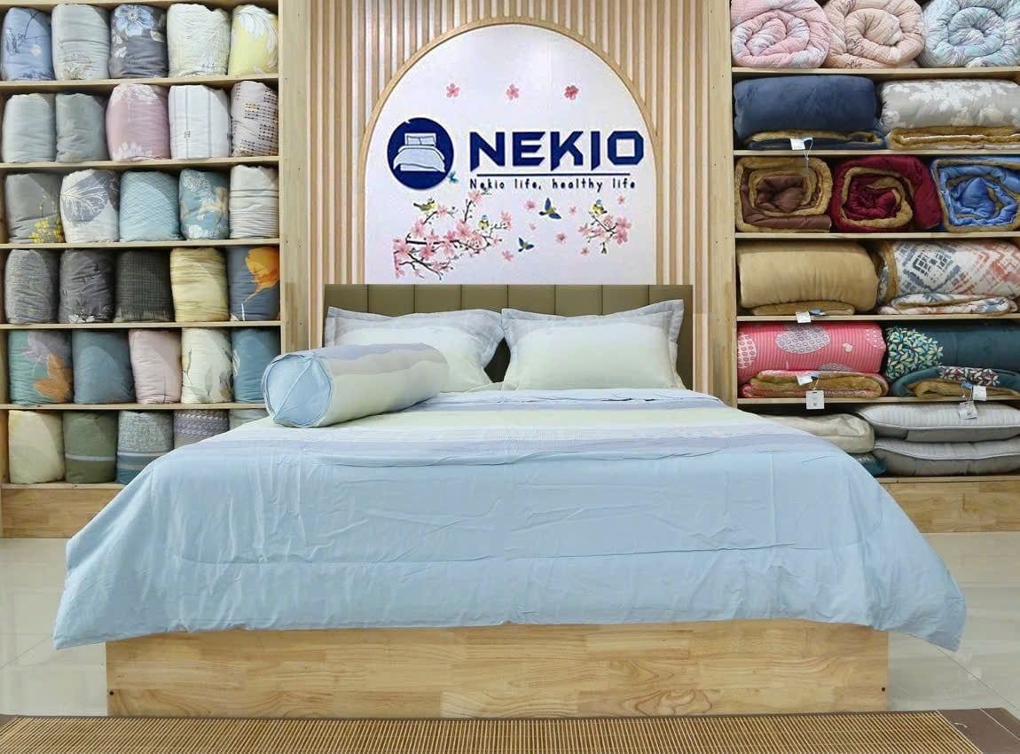  Bộ chăn ga Modal Kẻ Xanh 