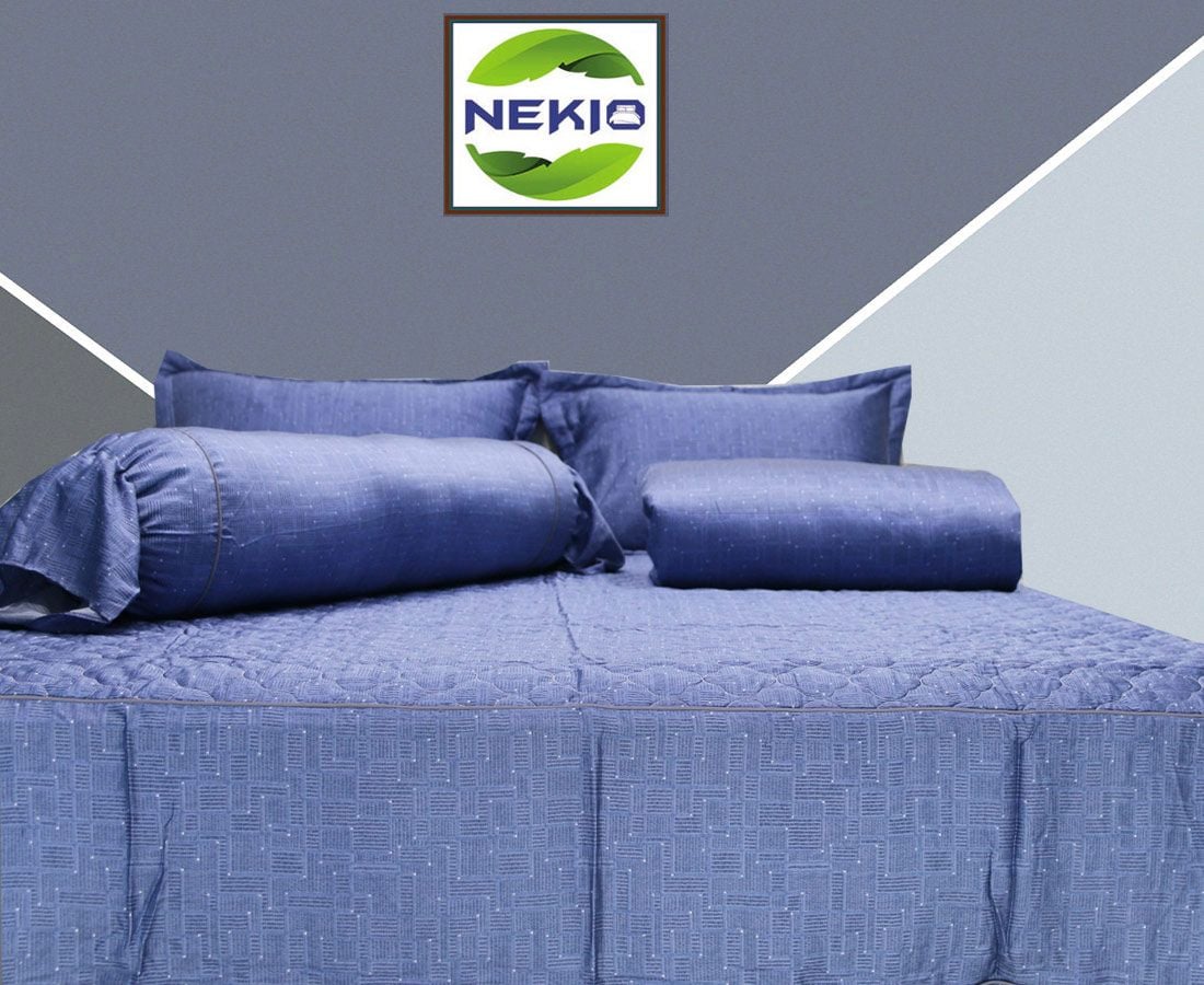  Bộ Chăn Ga Lụa ProTencel Nền Xanh 