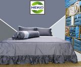  Bộ Chăn Ga Lụa ProTencel Kẻ Xám 