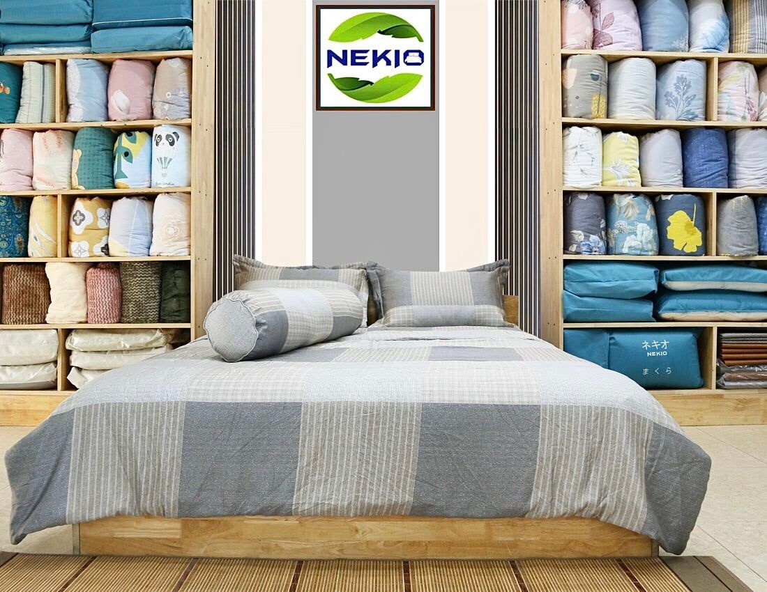  Bộ chăn ga lụa Tencel Caro Xám 