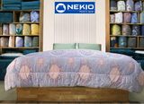  Chăn lông cừu Nhật Nekio Hồng Họa Tiết 