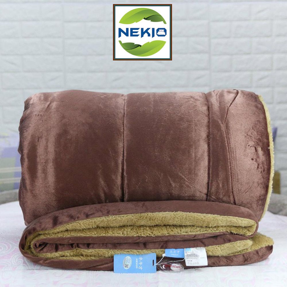  Chăn lông cừu Nekio Nhật Bản Nâu Chocolate 