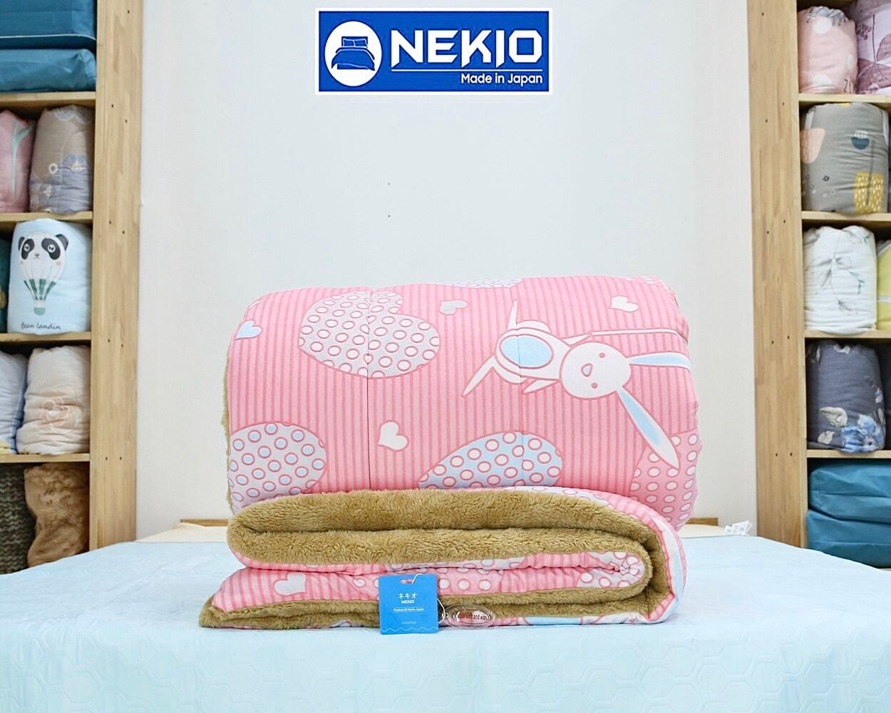  Chăn lông cừu Nhật Bản Nekio Thỏ Ngọc 