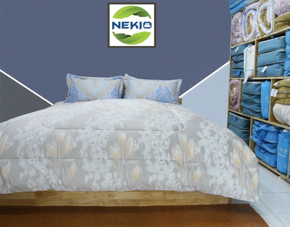  Chăn lông cừu Nhật Nekio Tuylip Xám 