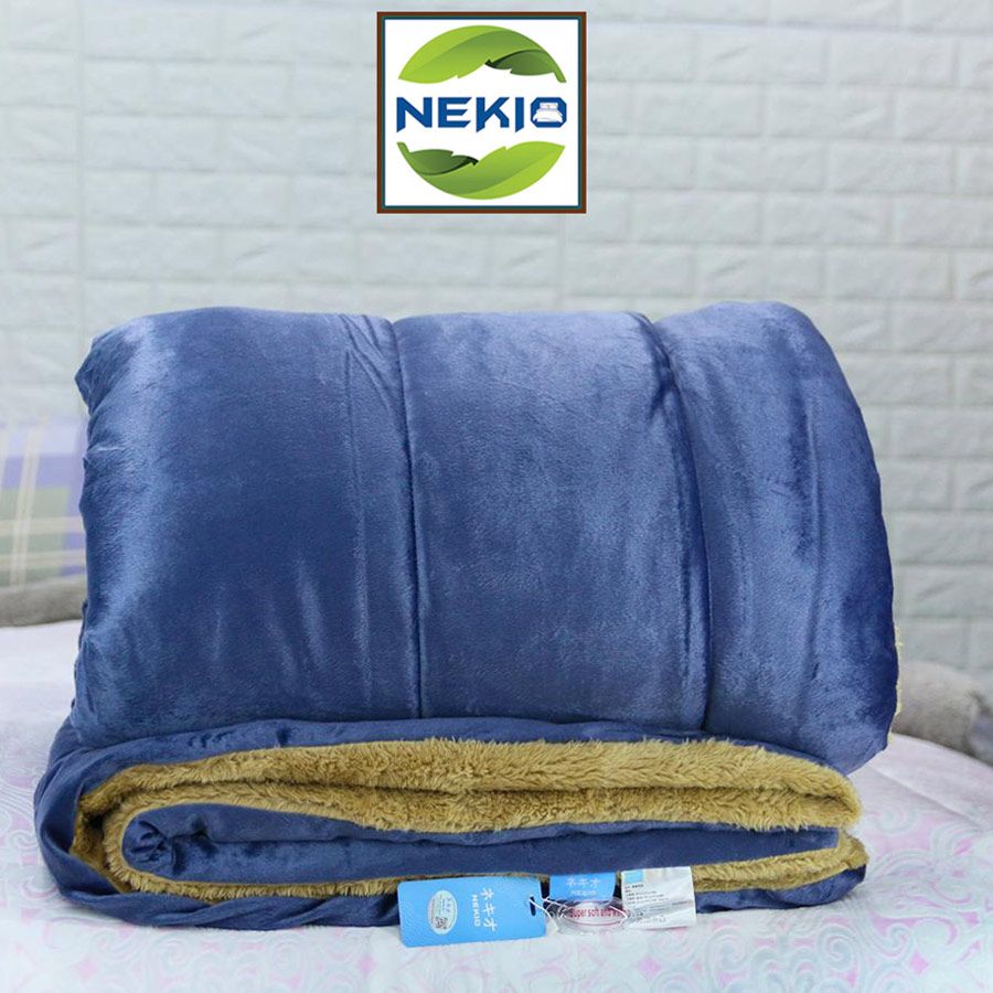  Chăn lông cừu Nekio Nhật Bản Xanh Navy 