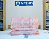  Chăn Lông Thỏ Queen Luxury Nekio Hồng Họa Tiêt 
