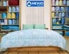 Chăn Lông Thỏ Queen Luxury Nekio Xanh Họa Tiết