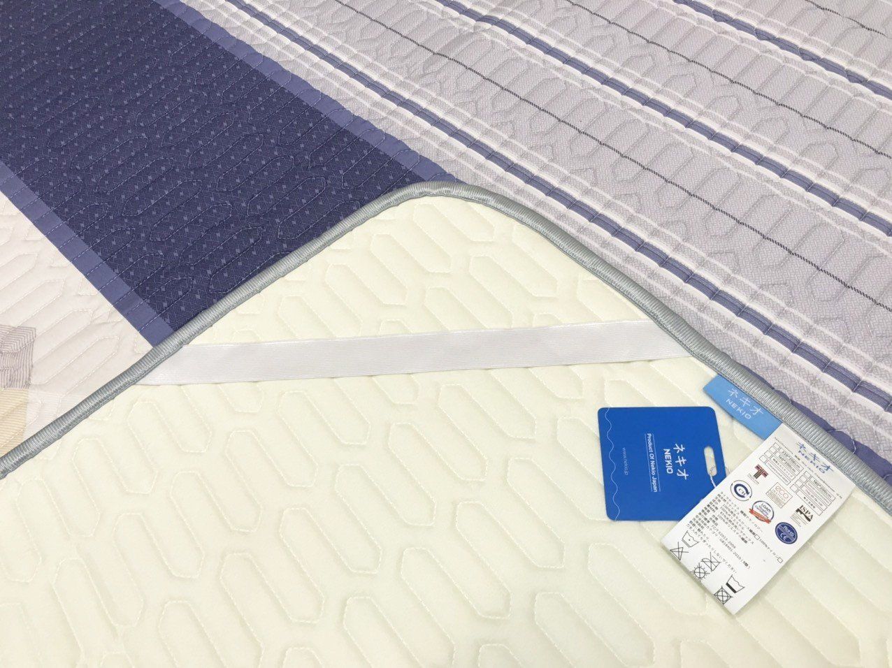  Chiếu cao su non (Latex) vải Modal gỗ sồi Kẻ Xanh 