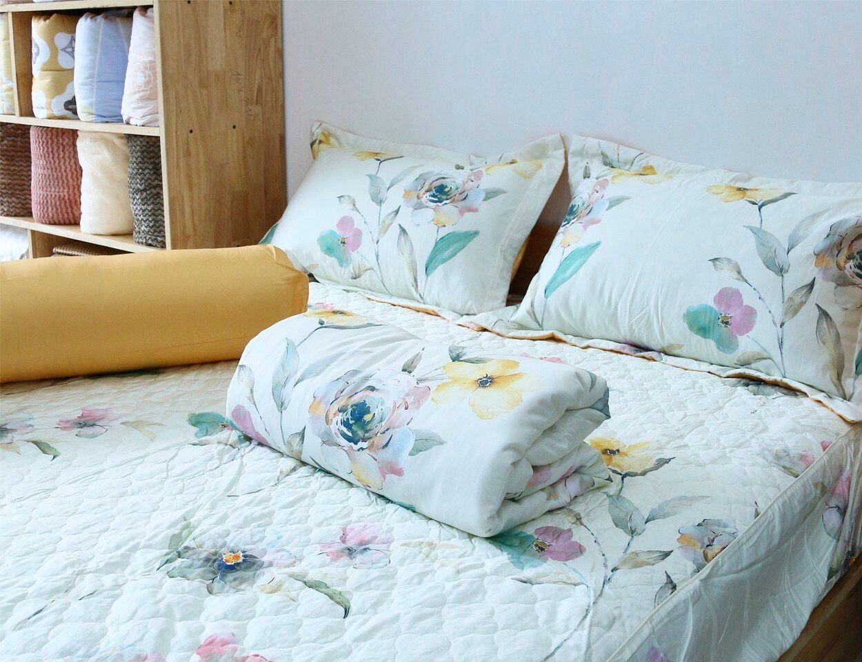  Bộ Chăn Ga Kam Cotton Thạch Thảo 