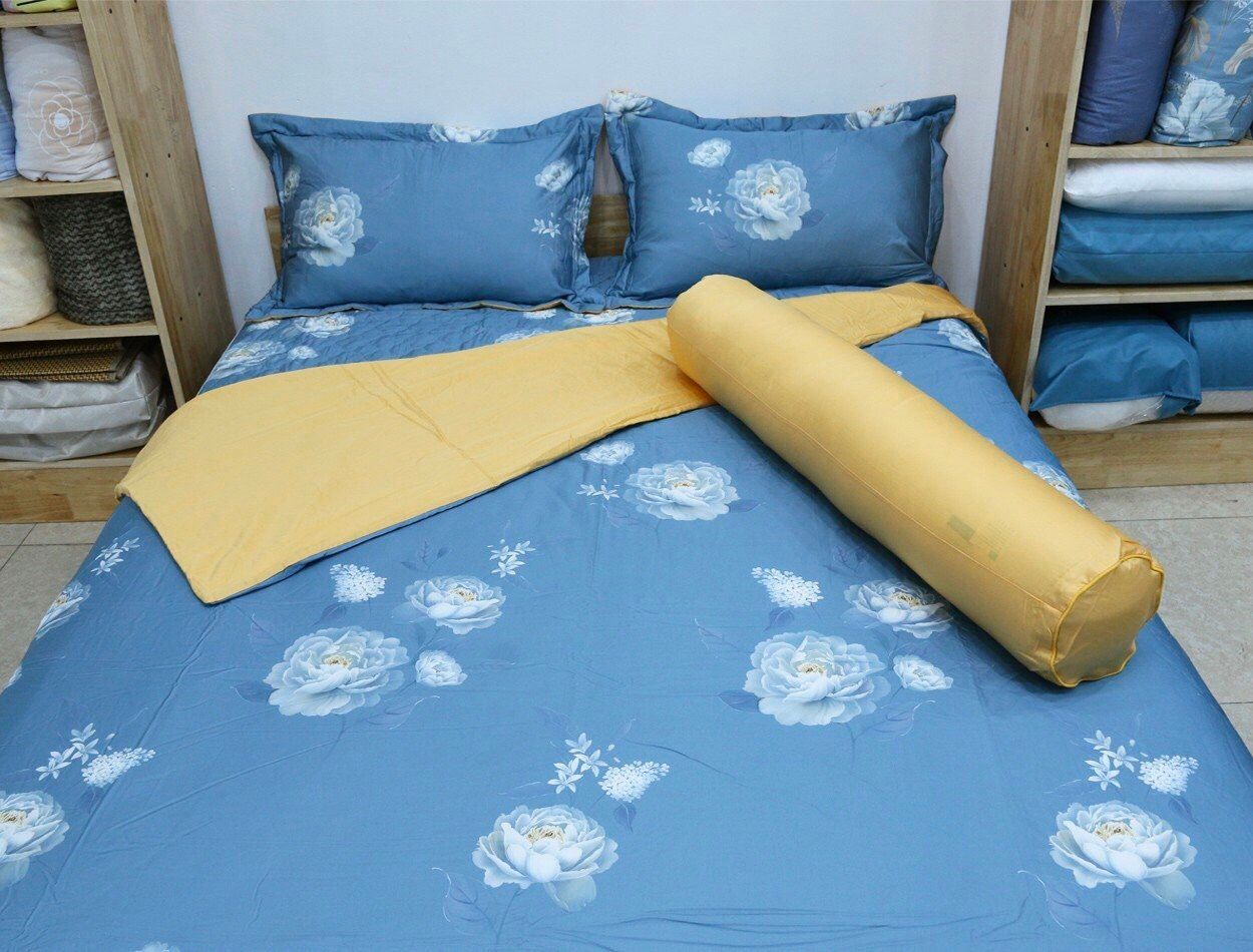  Bộ Chăn Ga Kam Cotton Hải Đường 