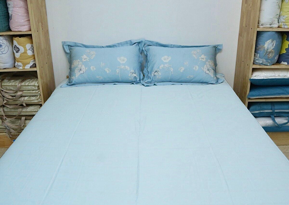  Tấm phủ đệm và 2 vỏ gối đầu Tencel 