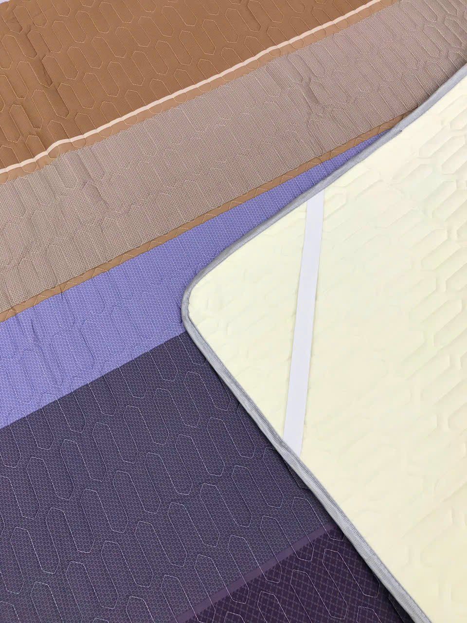  Chiếu cao su non (Latex) vải Modal gỗ sồi Kẻ Nâu 